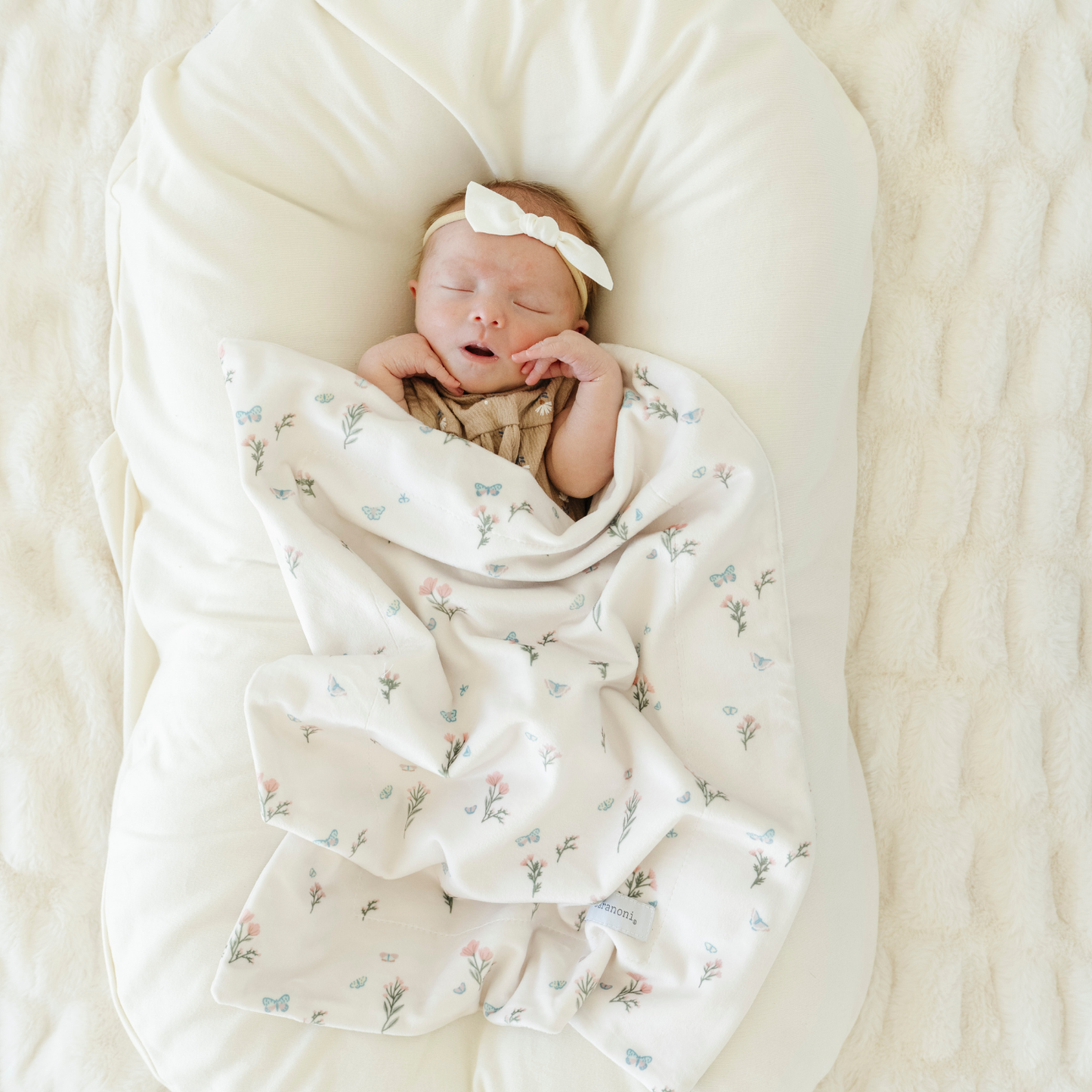 Minky Stretch Mini Blanket: Secret Garden