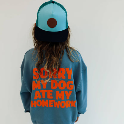 Sorry, My Dog Ate My Homework Graphic Crewneck