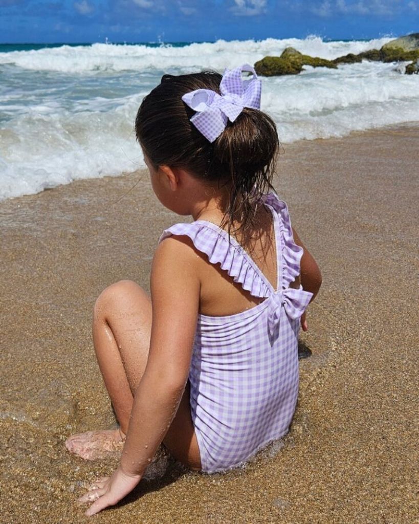 Orchid Medium Gingham Bow
