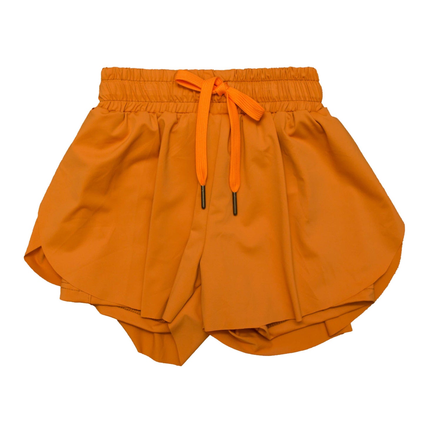 Girls Orange Butterfly Shorts