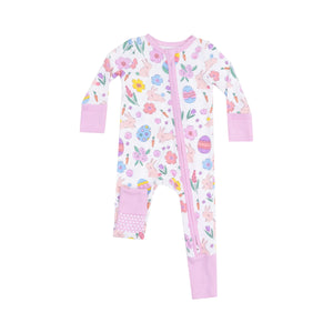 Easter Bunnies Pink 2 Way Zipper Romper