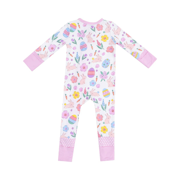 Easter Bunnies Pink 2 Way Zipper Romper