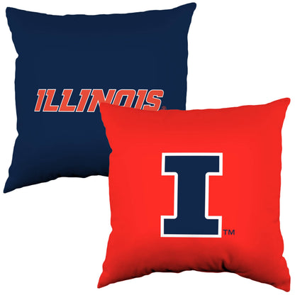 Illinois Fighting Illini 2 Sided Decorative Pillow, 16" x 16"