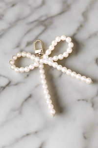 White Bow Purse Charm