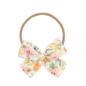 Floral Chiffon Bow Headband