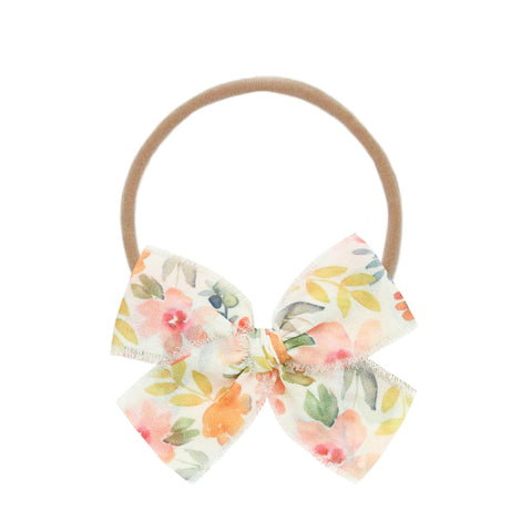 Floral Chiffon Bow Headband