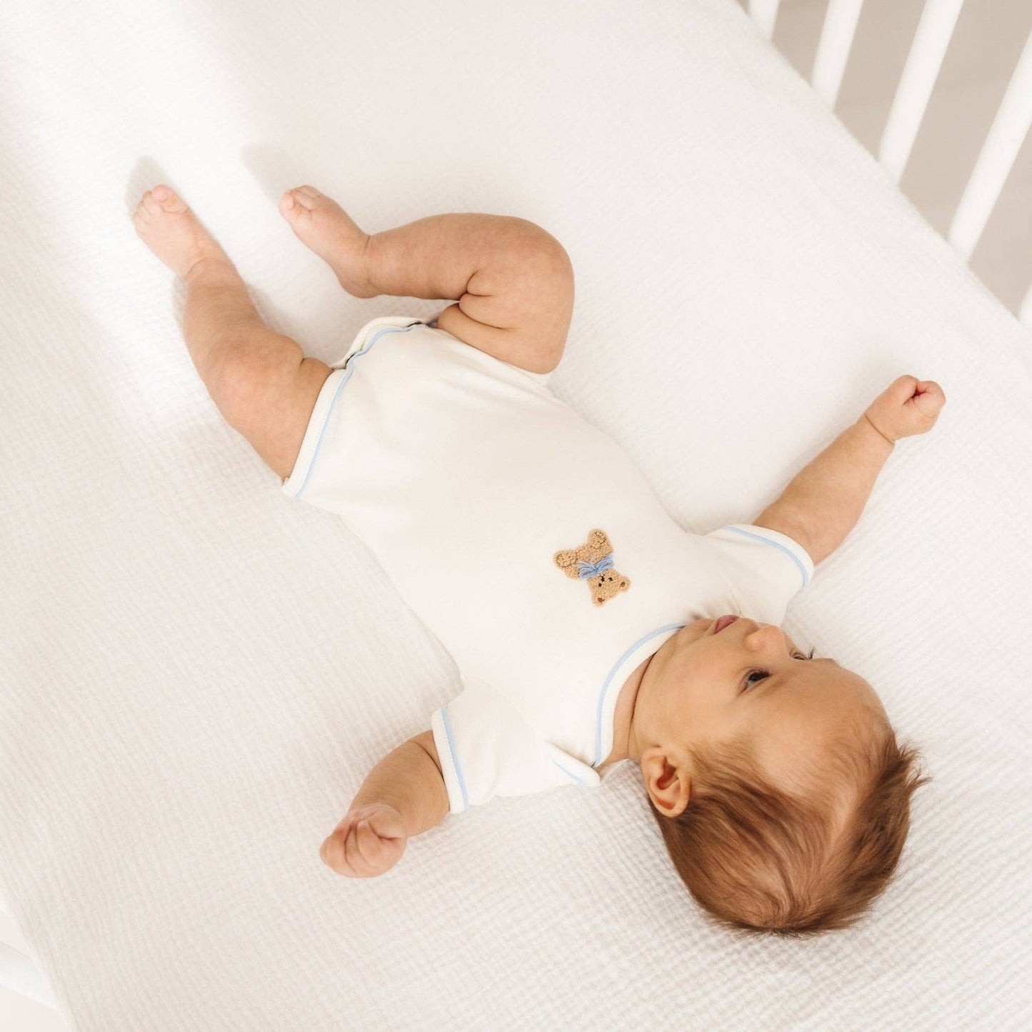 Bear Hugs Lap Bodysuit - Sky Blue