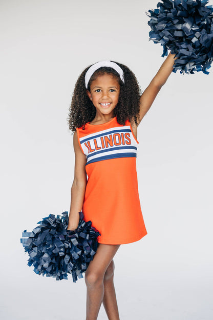 The Illinois | Orange Classic Cheer Dress: Orange / 8