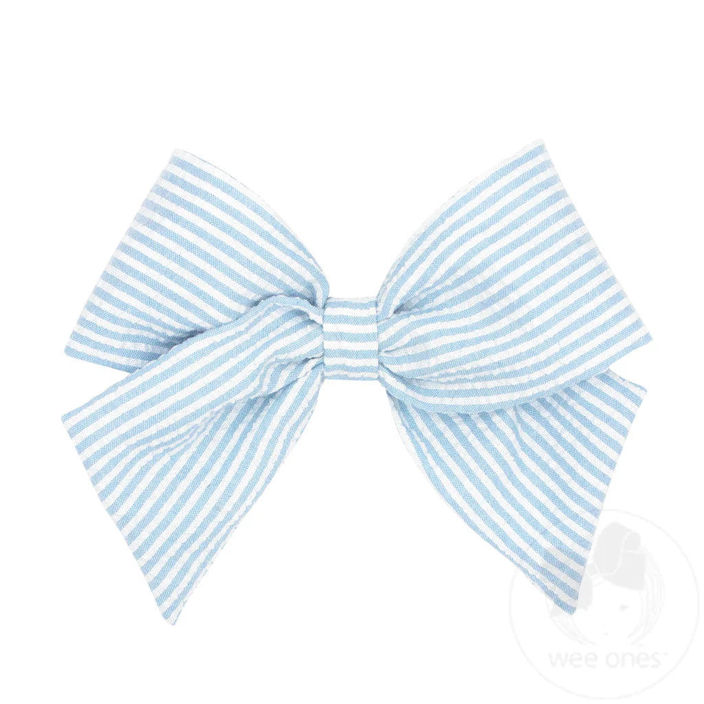 King Seersucker Bowtie with Tails