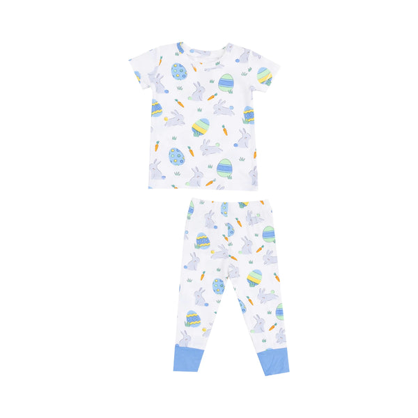 Easter Bunnies Blue Short Sleeve Loungewear Set