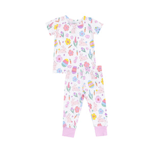 Easter Bunnies Pink Short Sleeve Loungewear Set