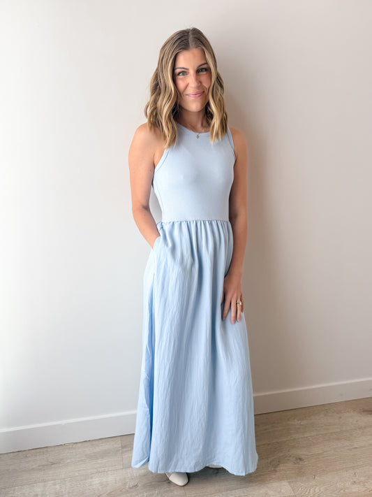 Charlotte Midi Dress - Light Blue