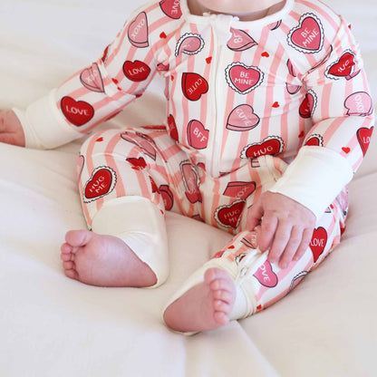 Caden Lane - Sweet Like Candy Convertible Zip Romper - Pink