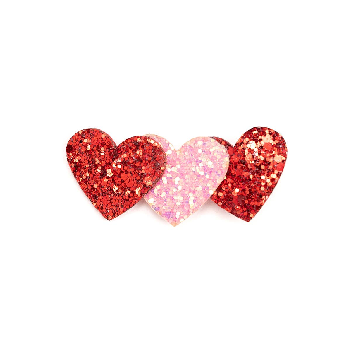 Glitter Hearts Hair Clip