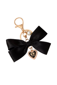 Black Bow with Charm Purse Charm