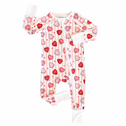 Caden Lane - Sweet Like Candy Convertible Zip Romper - Pink