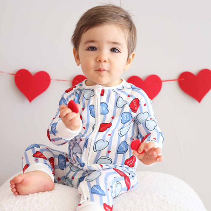 Sweet Like Candy Convertible Zip Romper - Blue