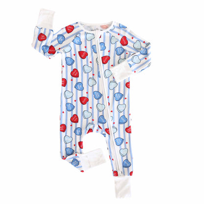 Sweet Like Candy Convertible Zip Romper - Blue