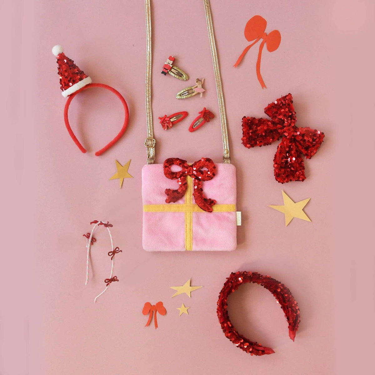 Sequin Velvet Santa Headband