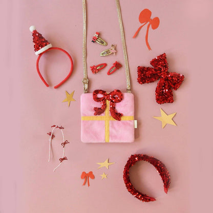 Sequin Velvet Santa Headband