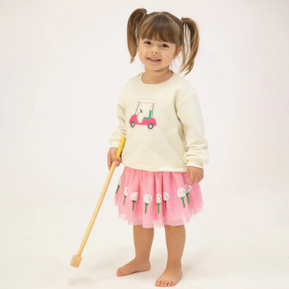 Golf Cart Pink Oversize Sweatshirt