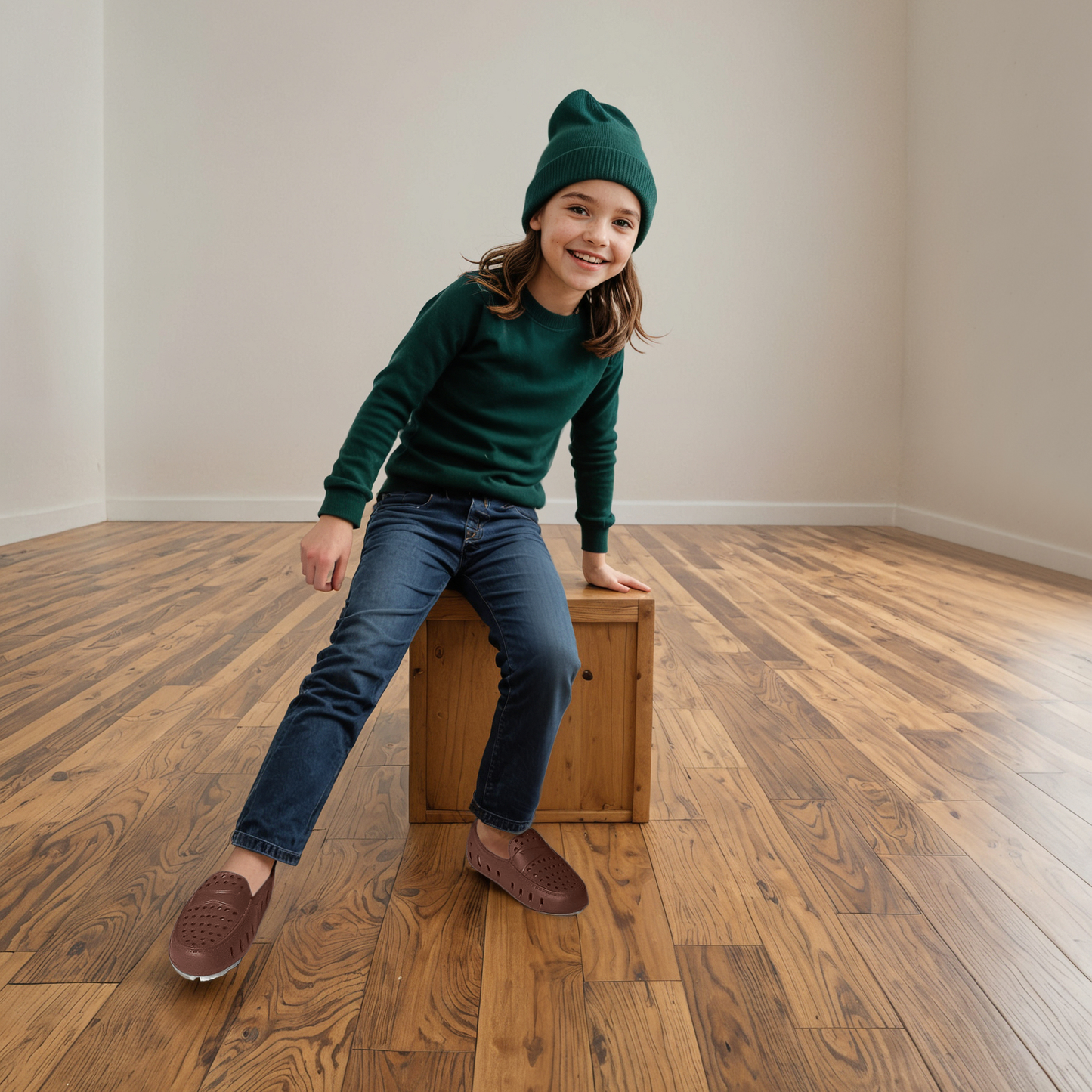 Floafers - Kids Prodigy Driver in Driftwood Brown