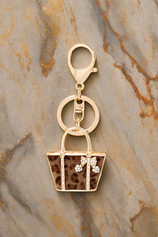 Leopard Handbag Purse Charm