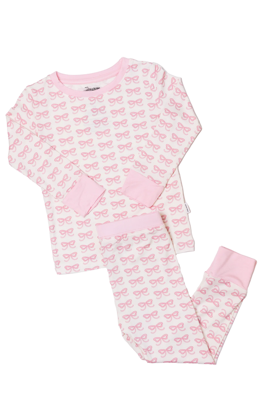 The Uptown Baby- 2 piece Bow Pajama Set