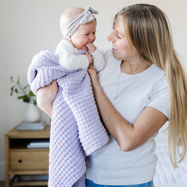 Waffle Knit Toddler Blanket - Wisteria