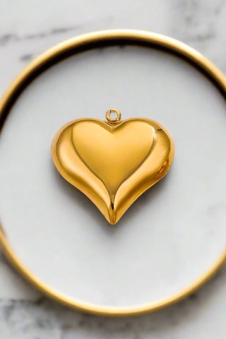 Gold Heart Purse Charm