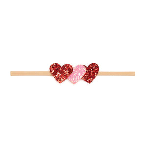 Glitter Hearts Valentine's Day Baby Headband