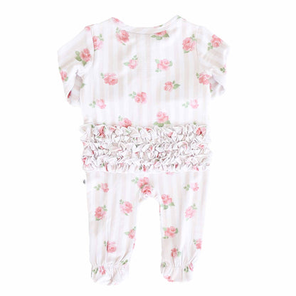 Rosy & Cozy Ruffle Zipper Footie
