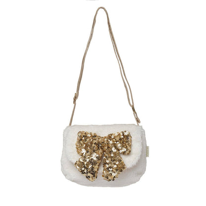 Sequin Bow Fluffy Bag