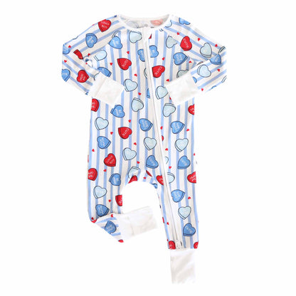 Sweet Like Candy Convertible Zip Romper - Blue