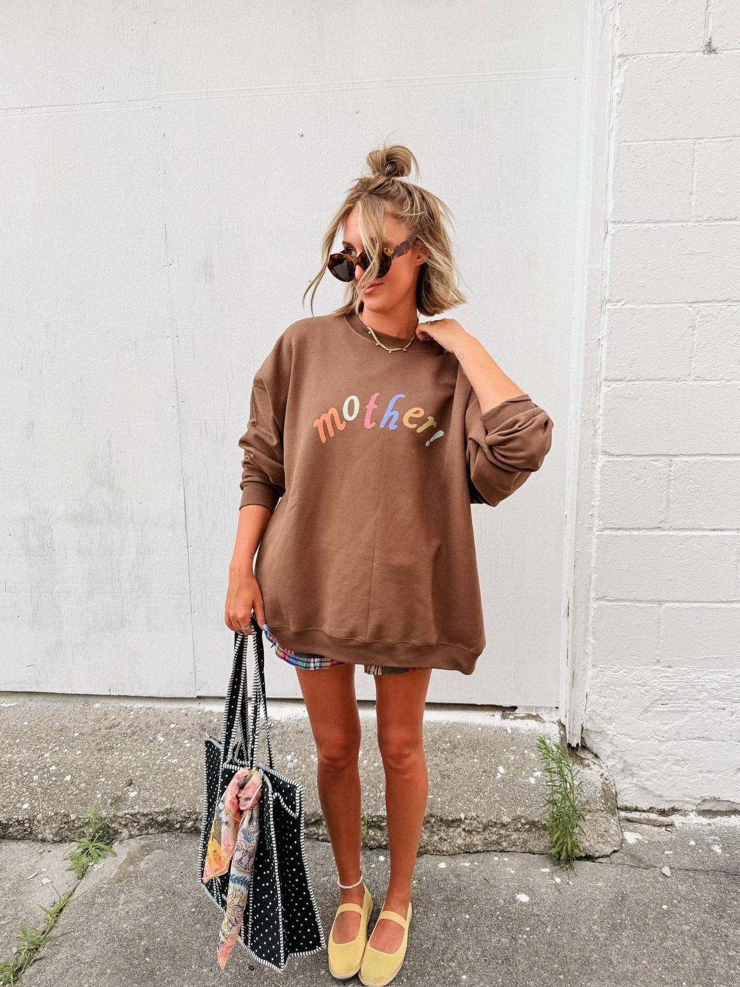 mother! sweatshirt - brown