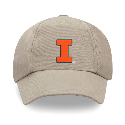 Fighting Illini Infant and Toddler Baseball Cap: Khaki