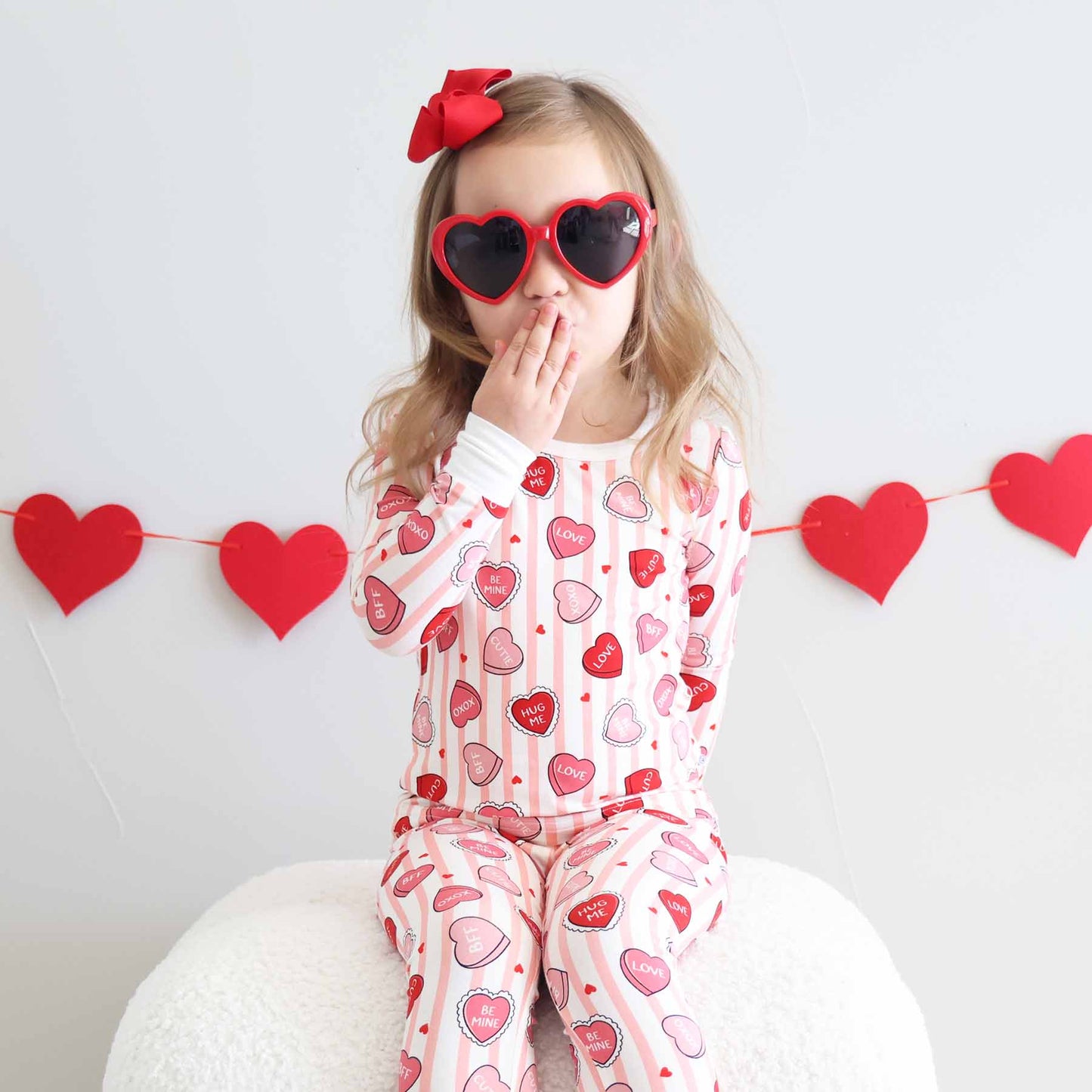 Sweet Like Candy Two Piece Pajama Set - Pink