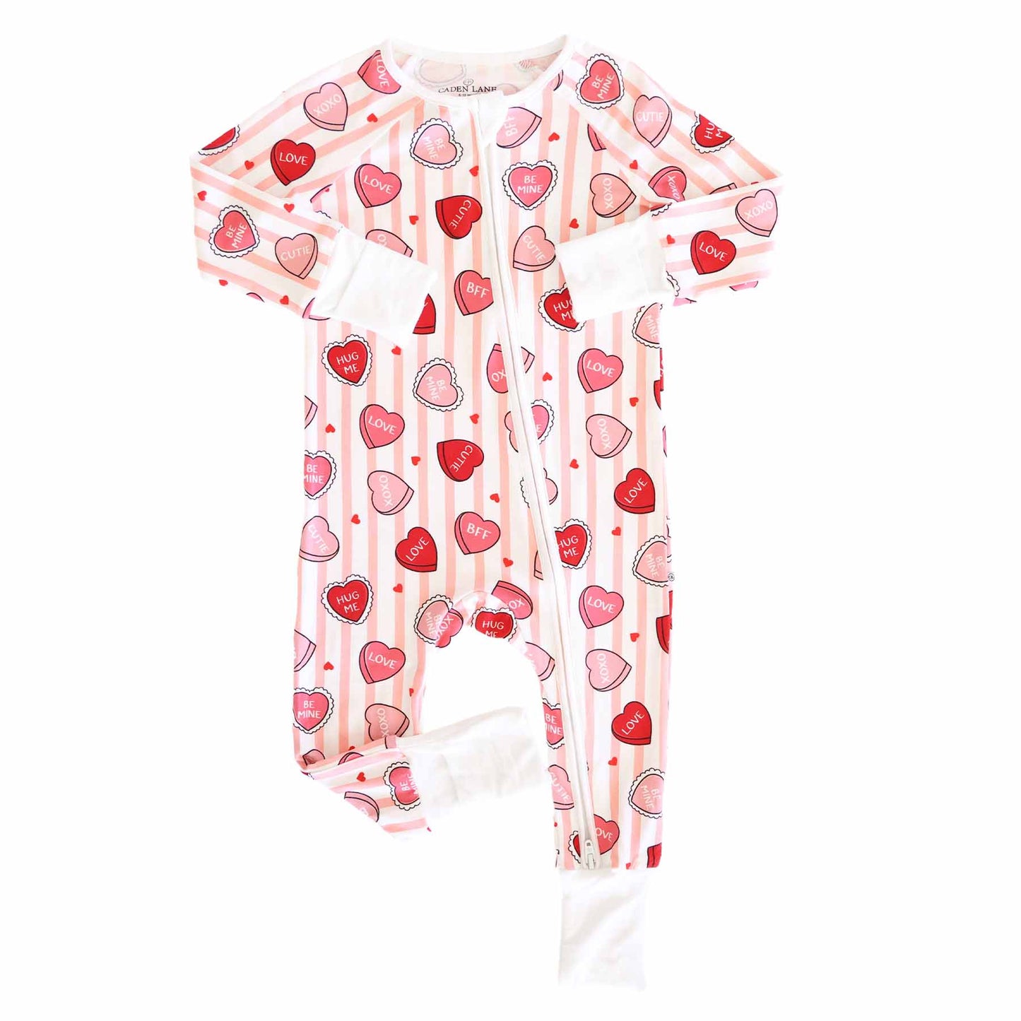 Caden Lane - Sweet Like Candy Convertible Zip Romper - Pink