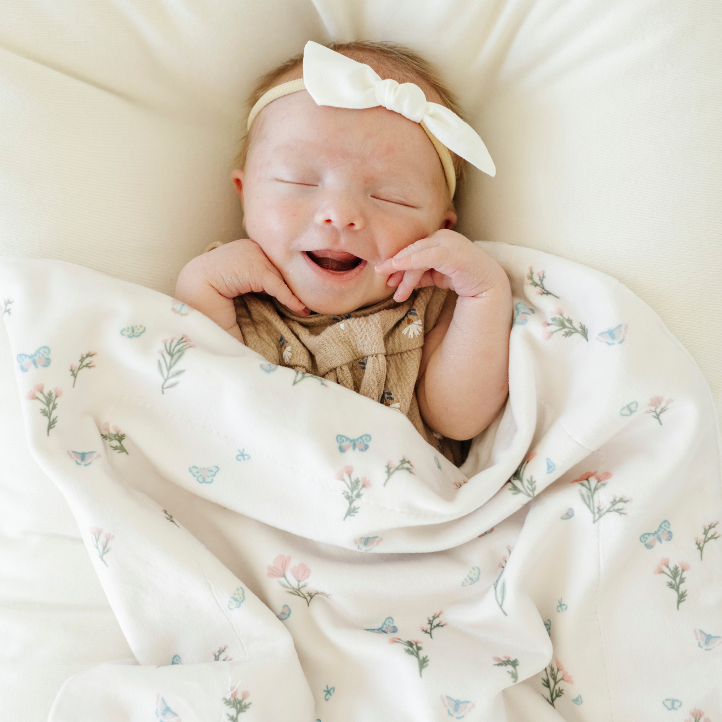 Minky Stretch Mini Blanket: Secret Garden