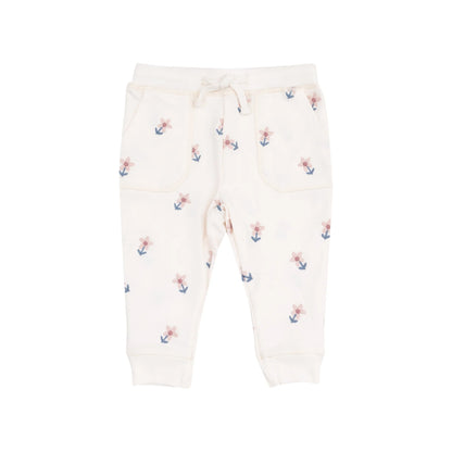 French Terry Ruffle Patch Sweatshirt + Jogger - Danish Daisy