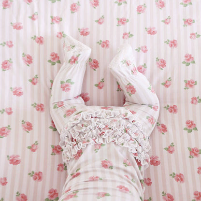 Rosy & Cozy Ruffle Zipper Footie