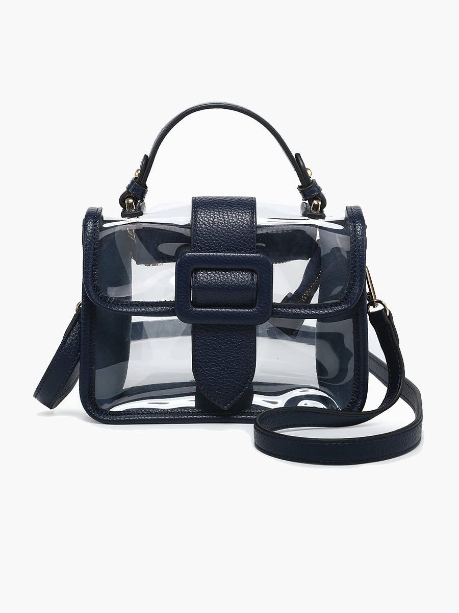 Toni Clear Flapover Crossbody Bag – Stadium Purse