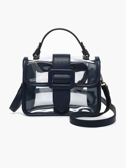 Toni Clear Flapover Crossbody Bag – Stadium Purse