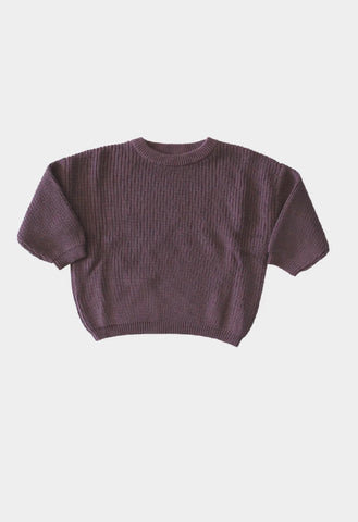Chunky Knit Sweater - Plum