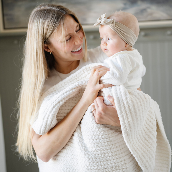 Waffle Knit Toddler Blanket - Swan