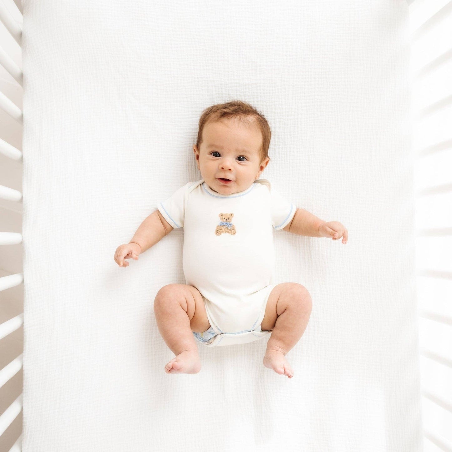 Bear Hugs Lap Bodysuit - Sky Blue