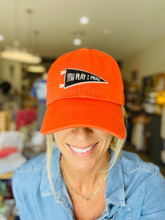 You Play I Pray -  Pennant Flag Hat - Adult