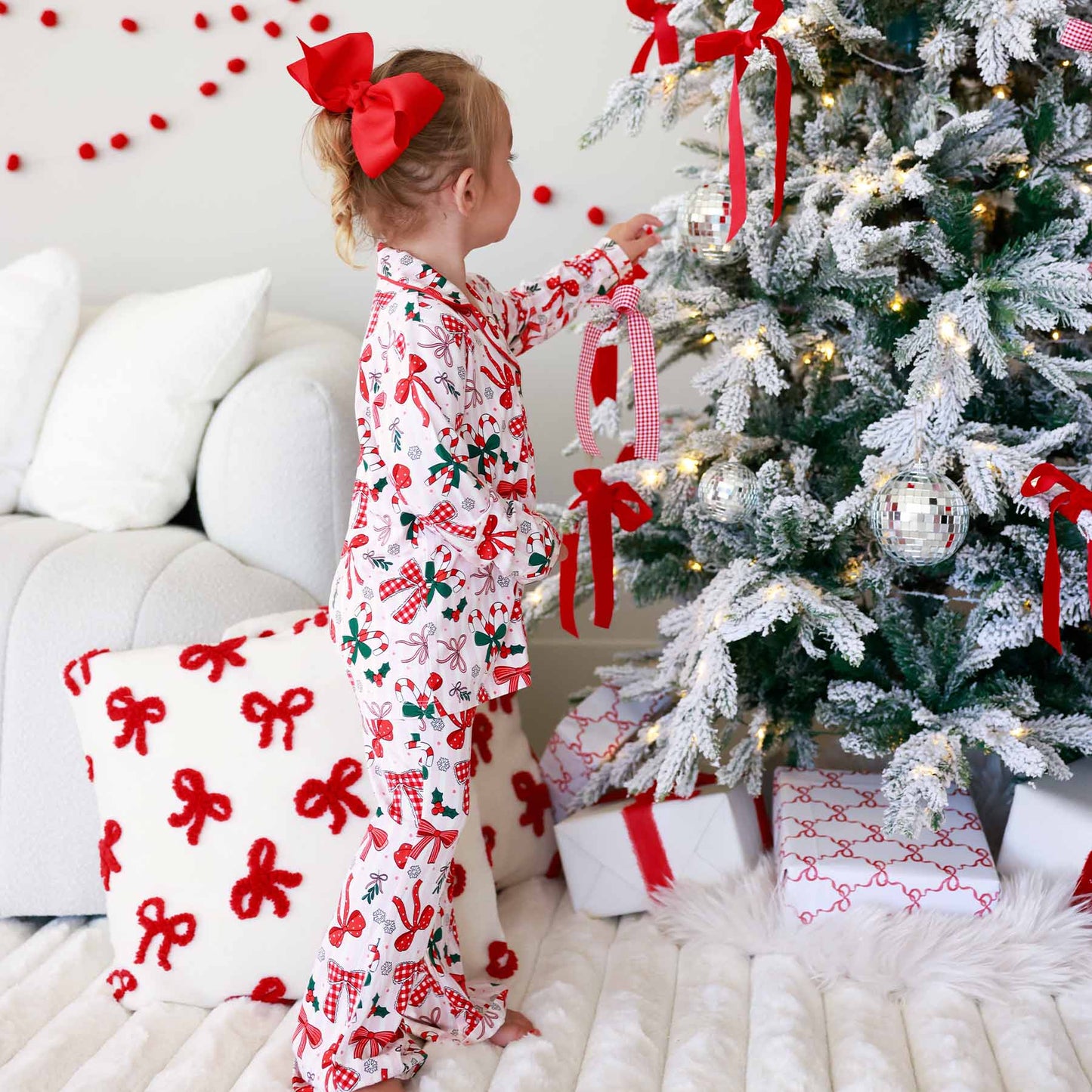 Girl's Two Piece Flare Lounge Set | Bow What Fun