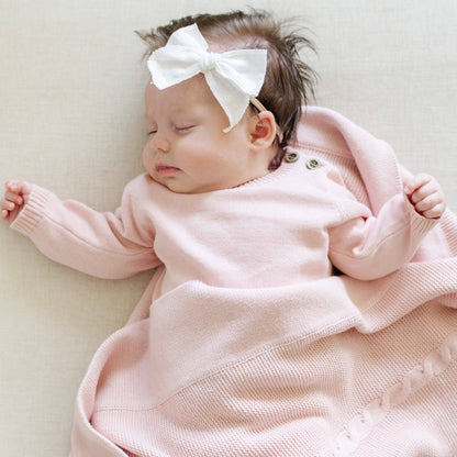 Heirloom Cotton Knit Set - Pink