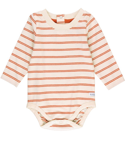 Long Sleeve Body Suite - Pumpkin Spice Stripe